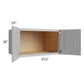 RTA Charlotte Grey 31.5" x 18" x 24" Wall Cabinet