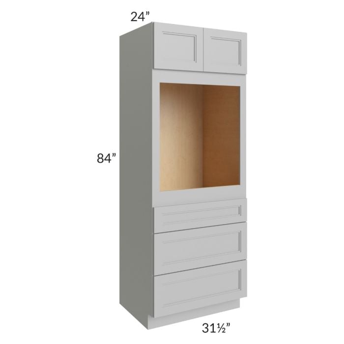 RTA Charlotte Grey 31.5" x 84" Oven Cabinet with 2 Sides Decorative End Panels