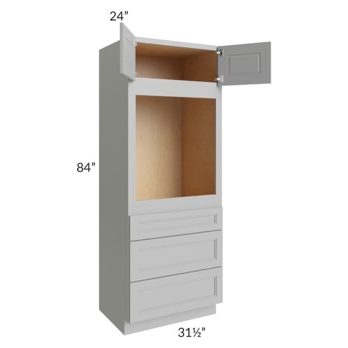 RTA Charlotte Grey 31.5" x 84" Oven Cabinet with 2 Sides Decorative End Panels