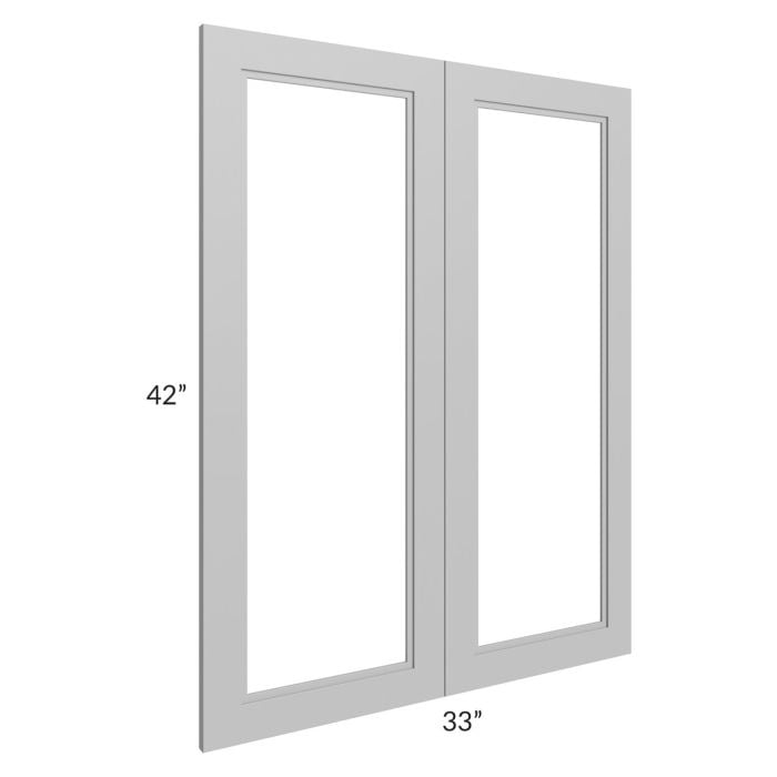 RTA Charlotte Grey 33" x 42" Glass Doors Only