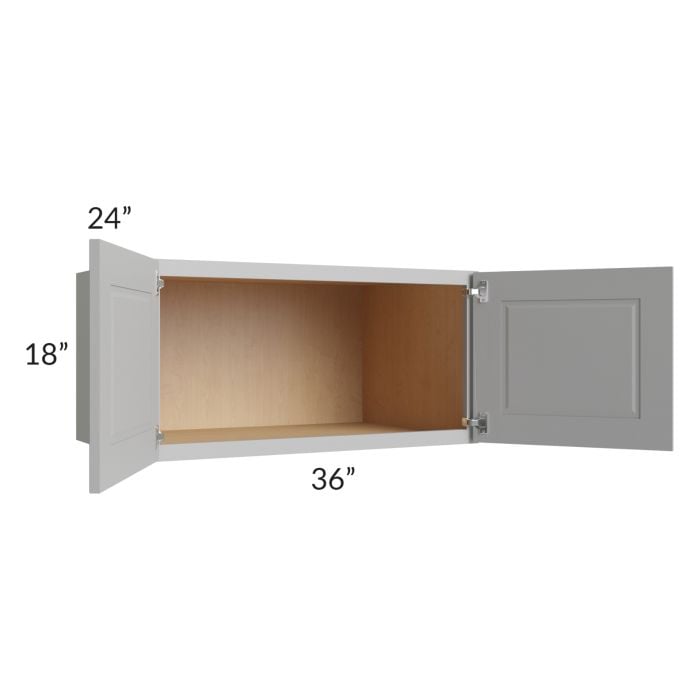RTA Charlotte Grey 36" x 18" x 24" Wall Cabinet
