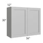 RTA Charlotte Grey 36" x 30" Wall Cabinet with 2 Decorative End Panels