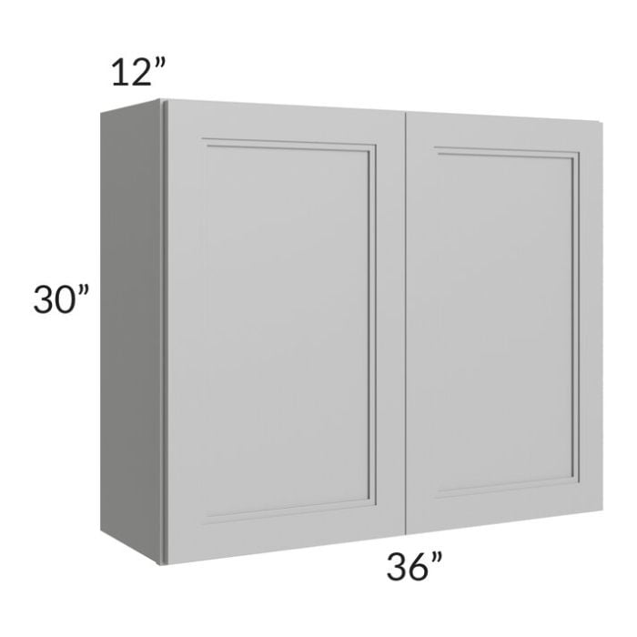 RTA Charlotte Grey 36" x 30" Wall Cabinet with 2 Decorative End Panels