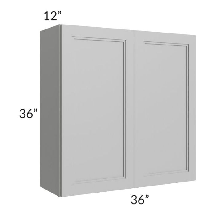 RTA Charlotte Grey 36" x 36" Wall Cabinet with 2 Decorative End Panels