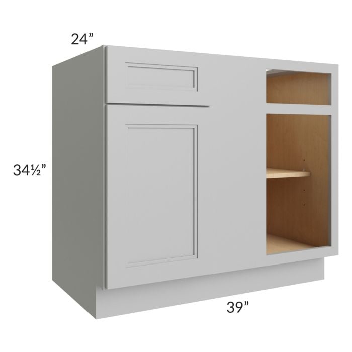 RTA Charlotte Grey 42" Blind Base Cabinet with 2 Decorative End Panels