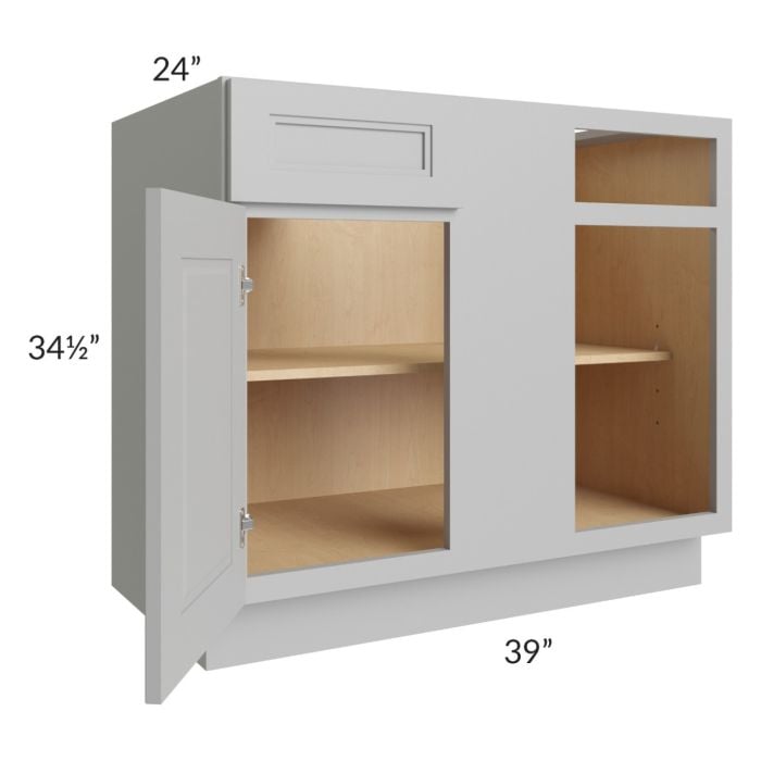 RTA Charlotte Grey 42" Blind Base Cabinet with 2 Decorative End Panels