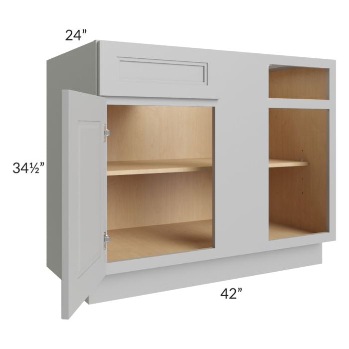 RTA Charlotte Grey 45" Blind Base Cabinet with 2 Decorative End Panels