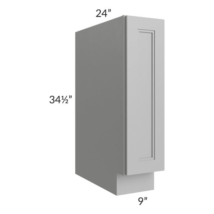 RTA Charlotte Grey 9" Spice Base Cabinet with 1 Decorative End Panel