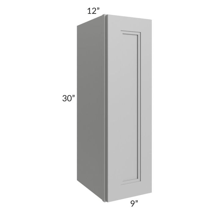 RTA Charlotte Grey 9" x 30" Wall Cabinet with 1 Decorative End Panel