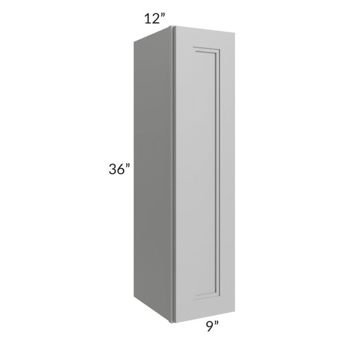 RTA Charlotte Grey 9" x 36" Wall Cabinet with 1 Decorative End Panel