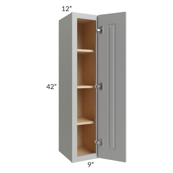 RTA Charlotte Grey 9" x 42" Wall Cabinet with 2 Decorative End Panels