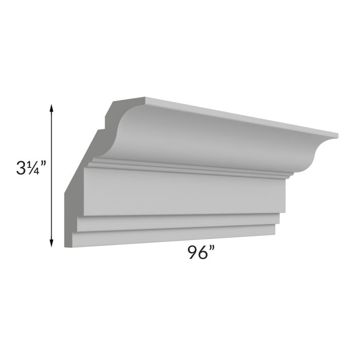RTA Charlotte Grey Crown Molding (3-1/4" Height)