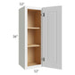 RTA Charlotte White 12" x 36" Wall Cabinet with 1 Decorative End Panel