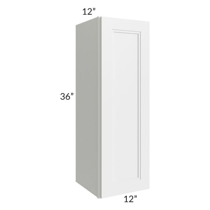 RTA Charlotte White 12" x 36" Wall Cabinet with 2 Decorative End Panels