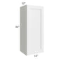 RTA Charlotte White 15" x 36" Wall Cabinet with Glass Door