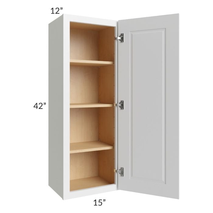 RTA Charlotte White 15" x 42" Wall Cabinet