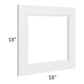 RTA Charlotte White 18" x 18" Glass Door Only