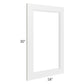 RTA Charlotte White 18" x 30" Glass Door Only