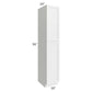 RTA Charlotte White 18" x 96" Wall Pantry with 2 Sides Decorative End Panels and 3 Roll Out Trays