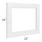 RTA Charlotte White 21" x 18" Glass Door Only