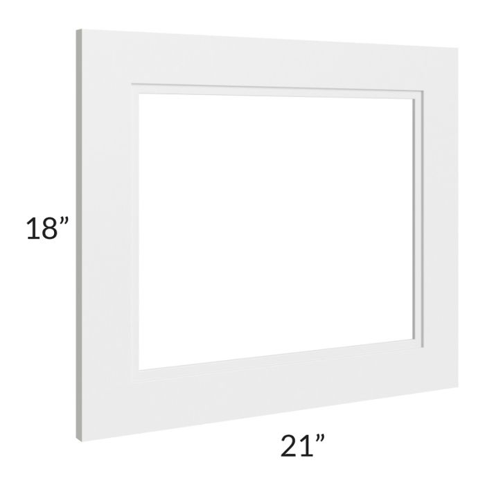 RTA Charlotte White 21" x 18" Glass Door Only