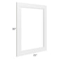 RTA Charlotte White 21" x 30" Glass Door Only