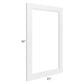 RTA Charlotte White 21" x 36" Glass Door Only