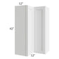 RTA Charlotte White 24" x 42" Easy Reach Corner Wall Cabinet