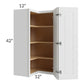RTA Charlotte White 24" x 42" Easy Reach Corner Wall Cabinet