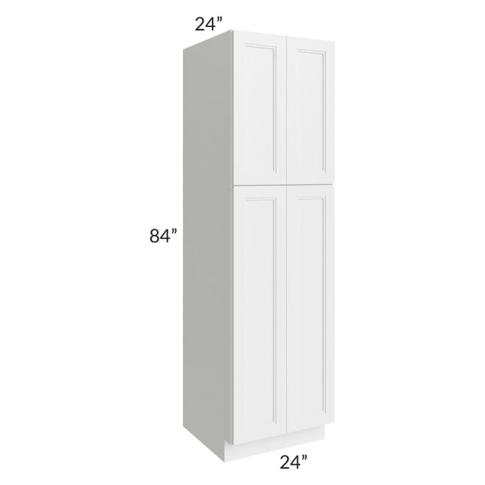 RTA Charlotte White 24" x 84" Wall Pantry with 4 Roll Out Trays