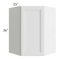 RTA Charlotte White 27" x 36" Wall Diagonal Corner Cabinet