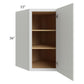 RTA Charlotte White 27" x 36" Wall Diagonal Corner Cabinet