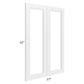 RTA Charlotte White 27" x 42" Glass Doors Only