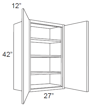 RTA Charlotte White 27" x 42" Wall Cabinet