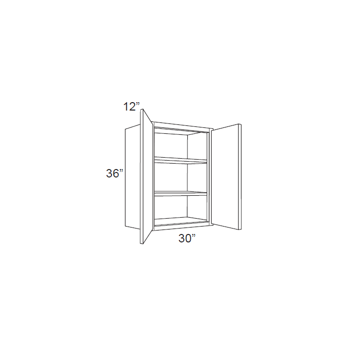 RTA Charlotte White 30" x 36" Wall Cabinet