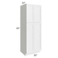 RTA Charlotte White 30" x 84" Wall Pantry with 4 Roll Out Trays