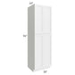 RTA Charlotte White 30" x 96" Wall Pantry with 4 Roll Out Trays