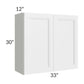 RTA Charlotte White 33" x 30" Wall Cabinet