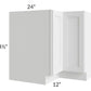 RTA Charlotte White 36" Corner Base Cabinet (Trays sold separately for a Lazy Susan application) with 2 Decorative End Panels and Lazy Susan Trays