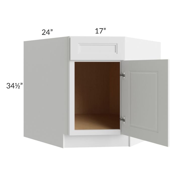 RTA Charlotte White 36" Diagonal Corner Sink Base Cabinet