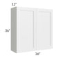 RTA Charlotte White 36" x 36" Wall Cabinet