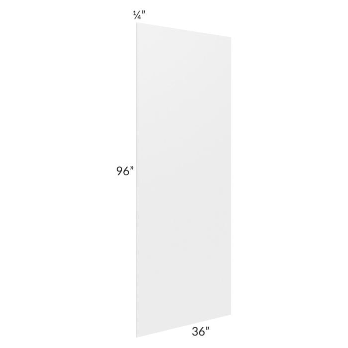 RTA Charlotte White 36" x 96" x 1/4" Finished Panel