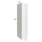 RTA Charlotte White 9" x 42" Wall Cabinet