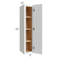 RTA Charlotte White 9" x 42" Wall Cabinet