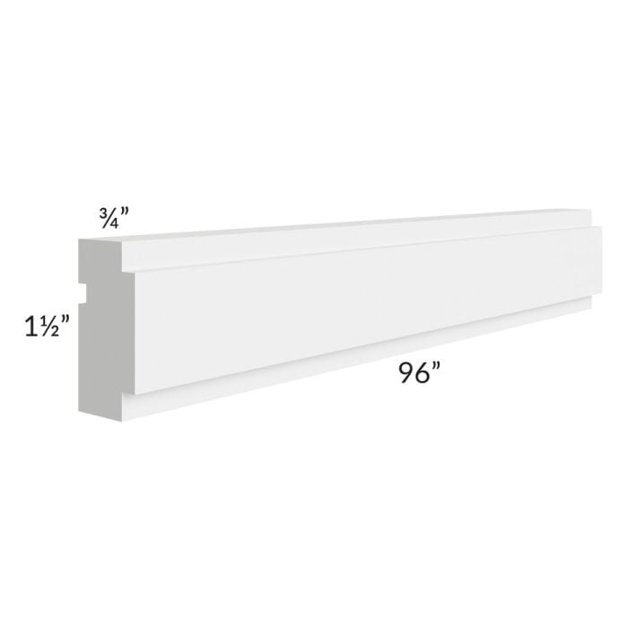 RTA Charlotte White 96" Square Chair Rail Molding