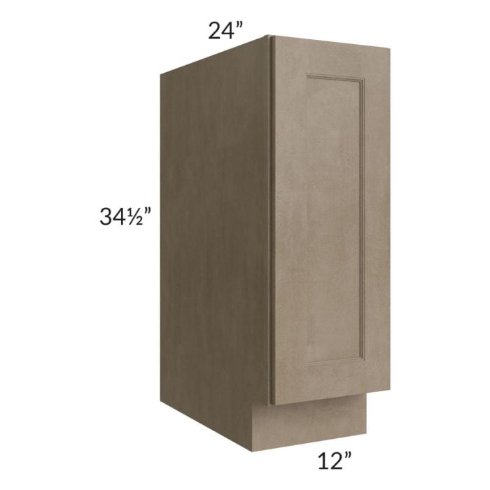 RTA Cobblestone Grey 12" Spice Rack Base Cabinet