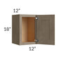 RTA Cobblestone Grey 12" x 18" Wall Cabinet with 1 Skin