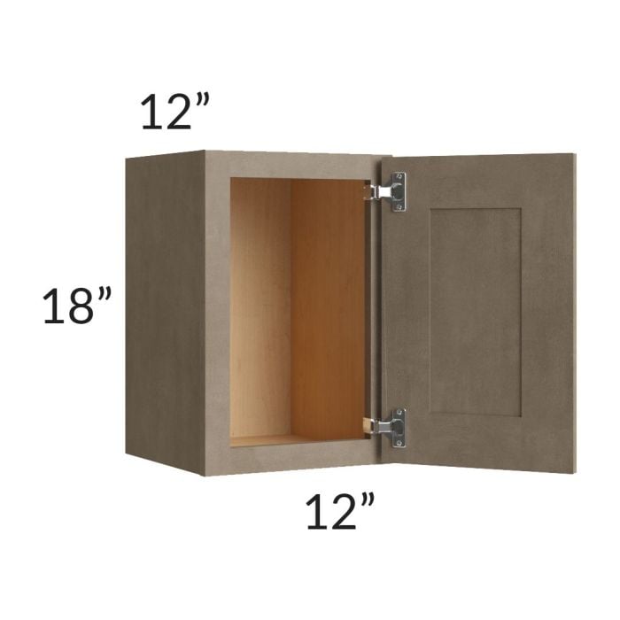 RTA Cobblestone Grey 12" x 18" Wall Cabinet with 1 Skin
