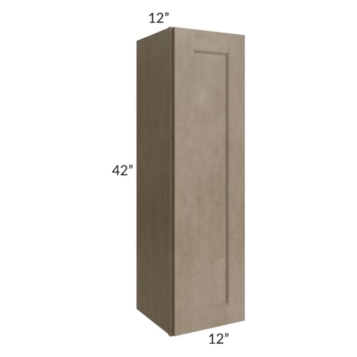 RTA Cobblestone Grey 12" x 42" Wall Cabinet with 1 Skin