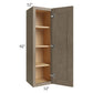 RTA Cobblestone Grey 12" x 42" Wall Cabinet